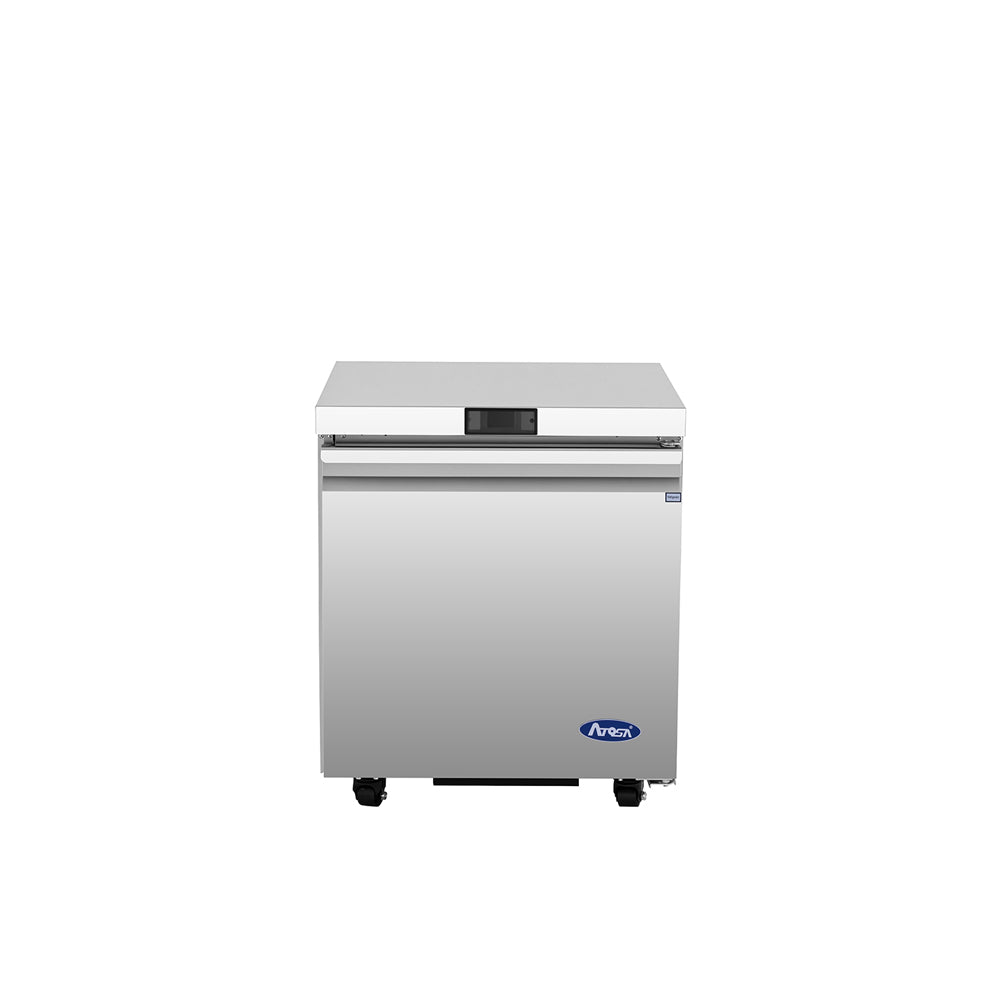 Atosa AUR27SD undercounter refrigerator, front view