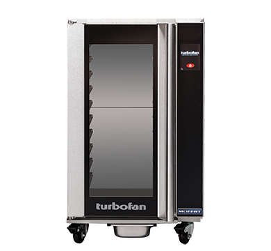 Moffat Turbofan H10T half-size touch screen heated holding cabinet on casters, front view