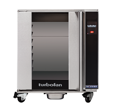 Moffat Turbofan H8T-FS-UC full-size undercounter touch screen heated holding cabinet on casters, front view