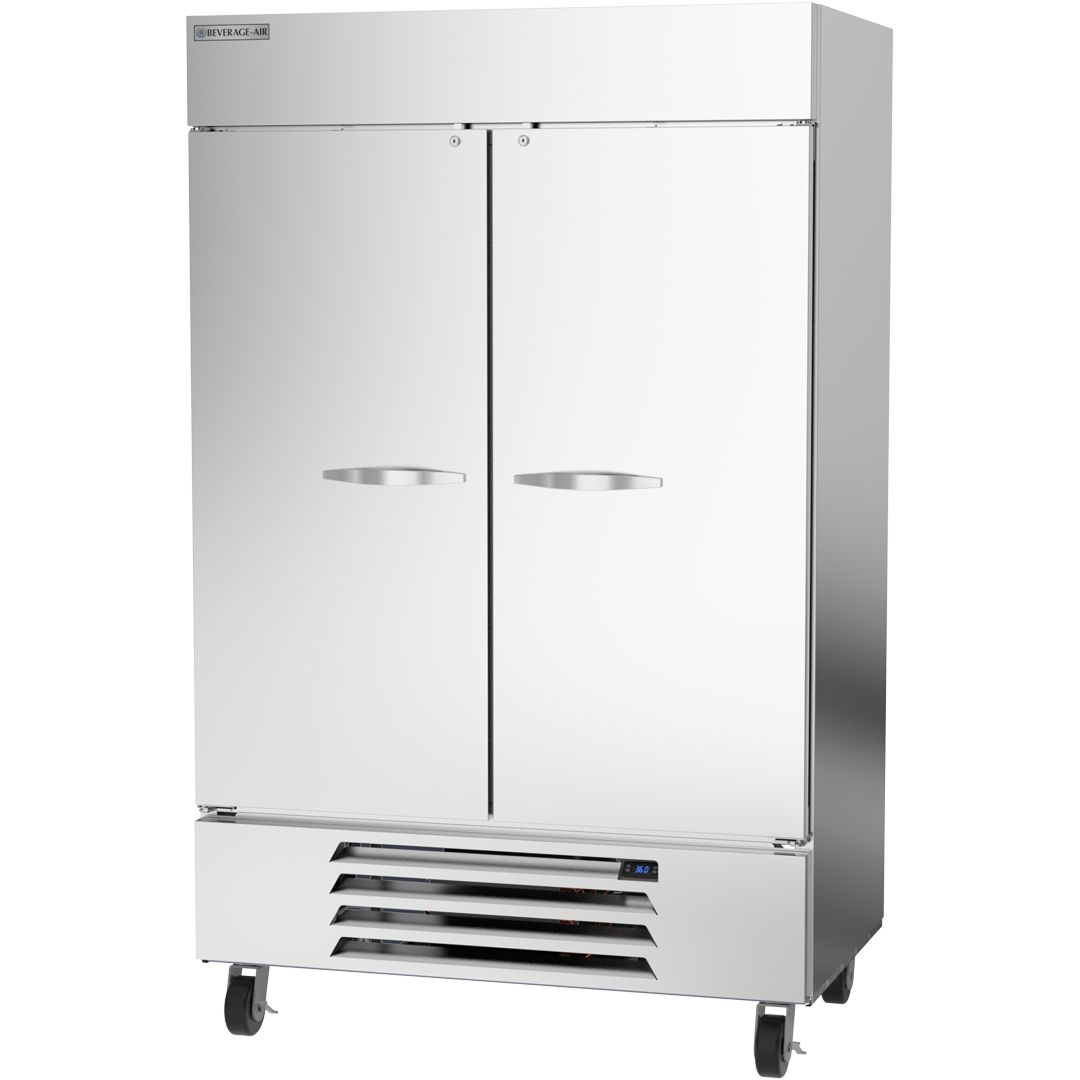 Beverage Air HBR49HC-1 2 Solid Door Bottom Mount Refrigerator 52"