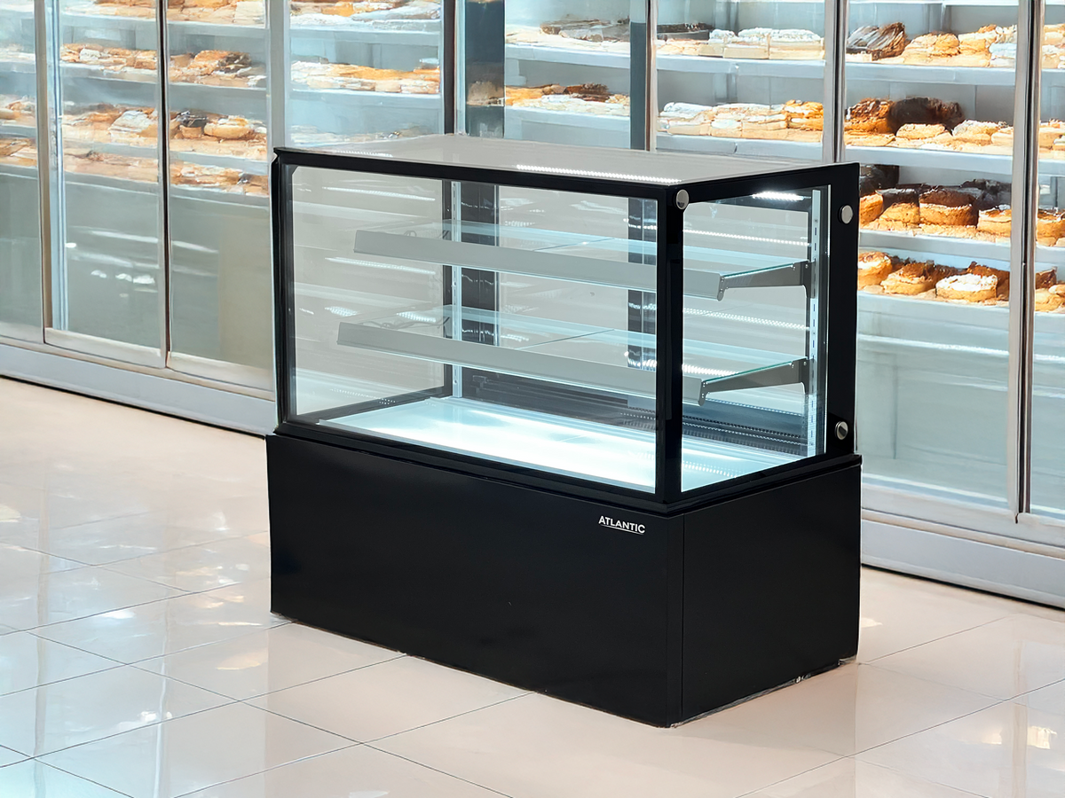 Atlantic ABT-5B Commercial Bakery Display Case, 5FT, Self-Contained, 3 Shelves