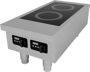 Pegasus IND-12E | 2 Plates Countertop Induction Range - 12″