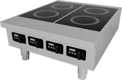 Pegasus IND-24E | 4 Plates Countertop Induction Range - 24″