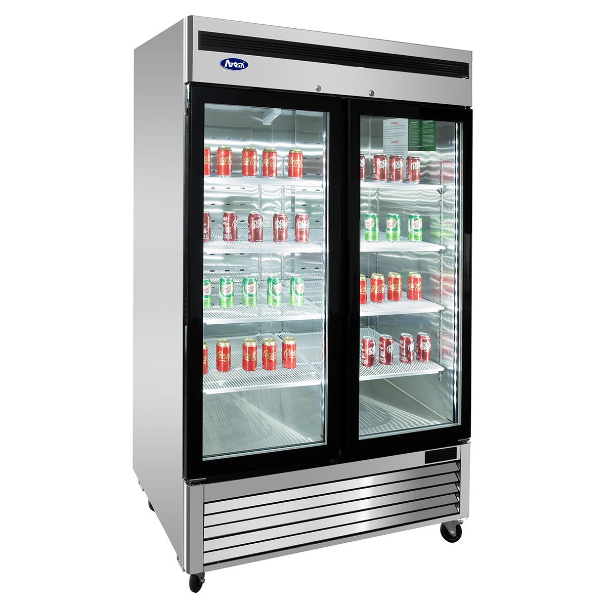 Atosa MCF8707GR Bottom Mount Two Glass Door Refrigerator