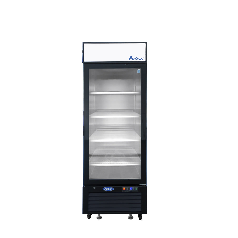 Atosa MCF8722GR Bottom Mount One Glass Door Refrigerator - Black
