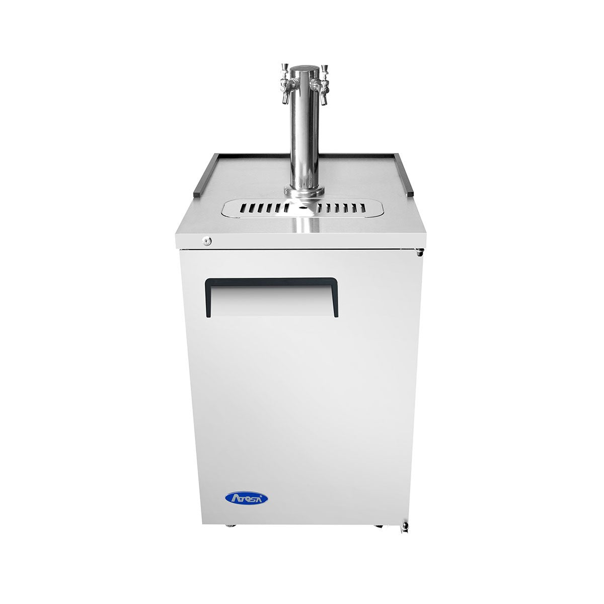 Atosa MKC23GR 23" Keg Cooler - Stainless Steel-with Dual Faucet Tower