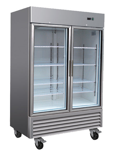 Serv-Ware RR2G-HC Two (2) Glass Door Reach-In Refrigerator