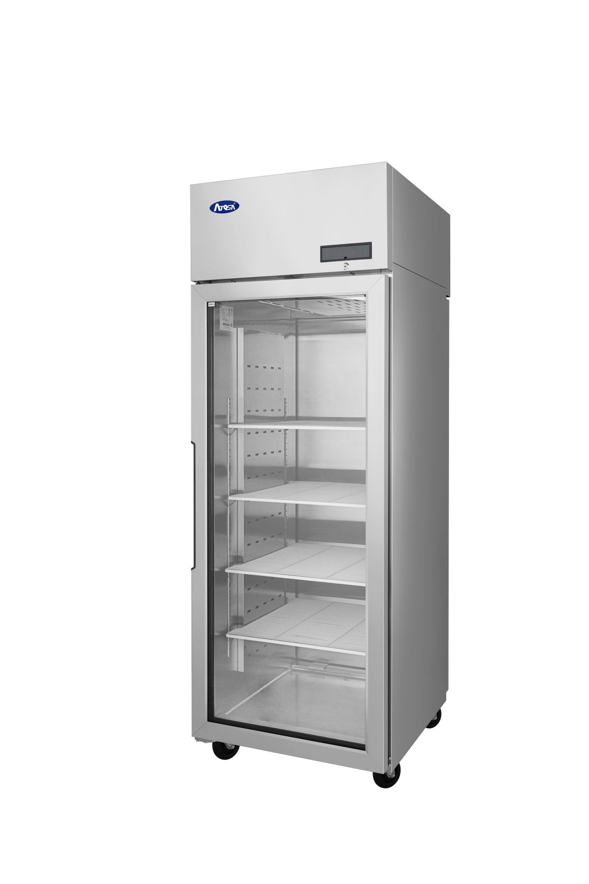 Atosa PLUS-R1-GS-R-PT pass-thru refrigerator, angled front view