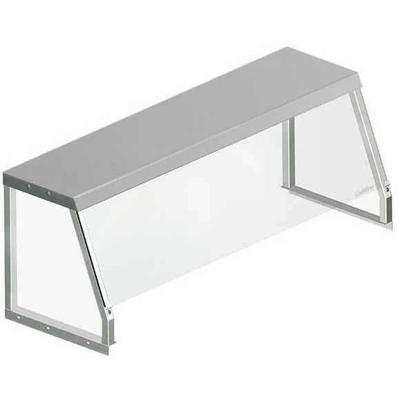 Prepline SG-1548 48" Angled Sneeze Guard for Steam Tables, Salad Bars