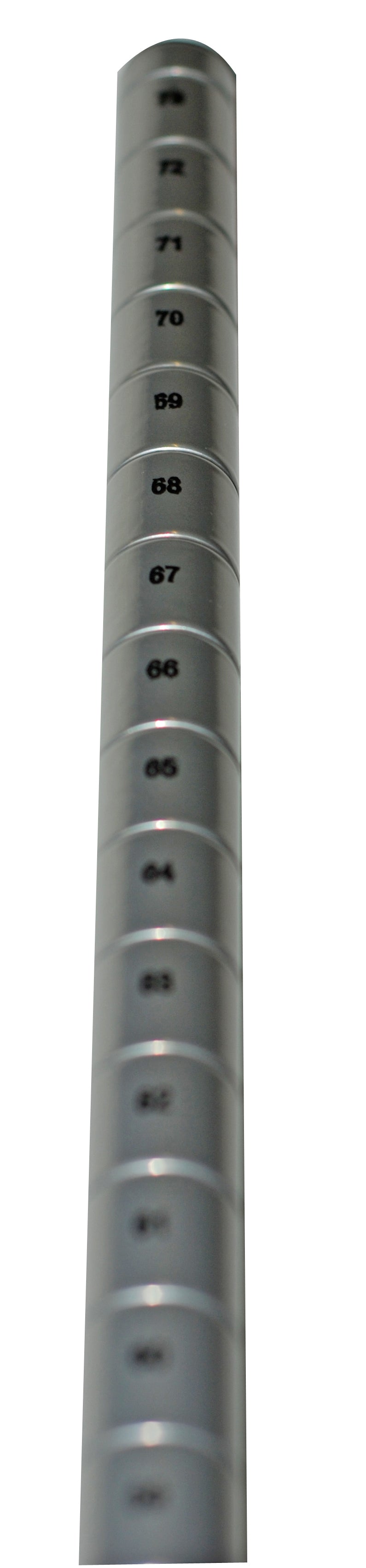 Serv-Ware SL74CWP 74 inch silver epoxy wire shelving post, upright view