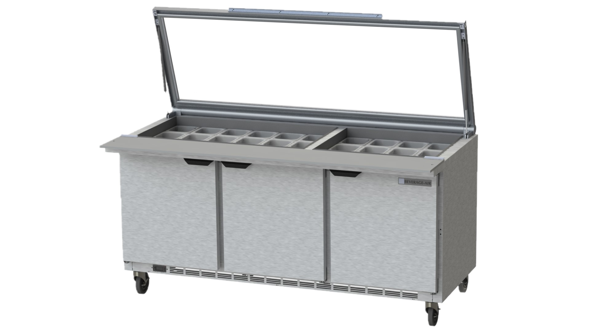 Beverage Air SPE72HC-30M-STL Sandwich/Salad Mega Top Prep Table 72"