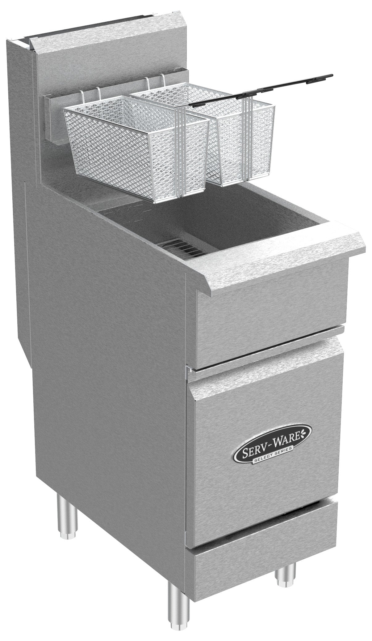 Serv-Ware SGF-50N 50 LB Deep Fryer, Natural Gas
