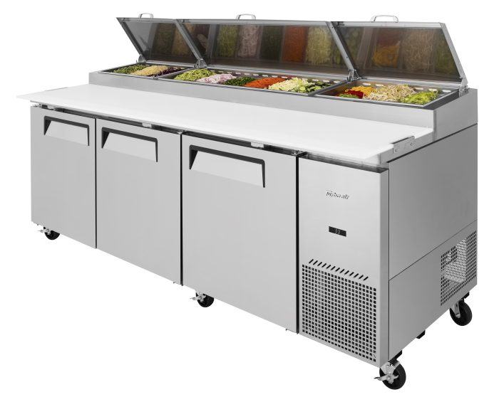 Turbo Air TPR-93SD-N 3 Solid Doors Pizza Prep.Table