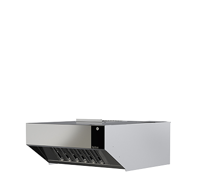 Moffat Turbofan VH32 ventless condensing hood, angled right side view