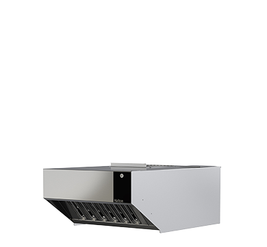 Moffat Turbofan VH33 ventless condensing hood, angled right side view