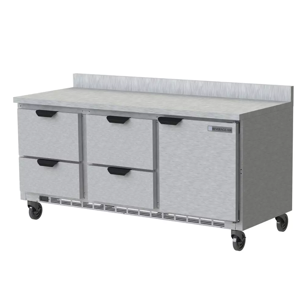 Beverage Air WTRD72AHC-4-FIP Worktop Refrigerator 72"