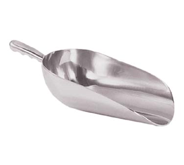Adcraft ALS-6 Ice Scoop, 12 Oz Capacity, 3-1/8"W x 6-1/4"L, Cast Aluminum, Mirror Finish