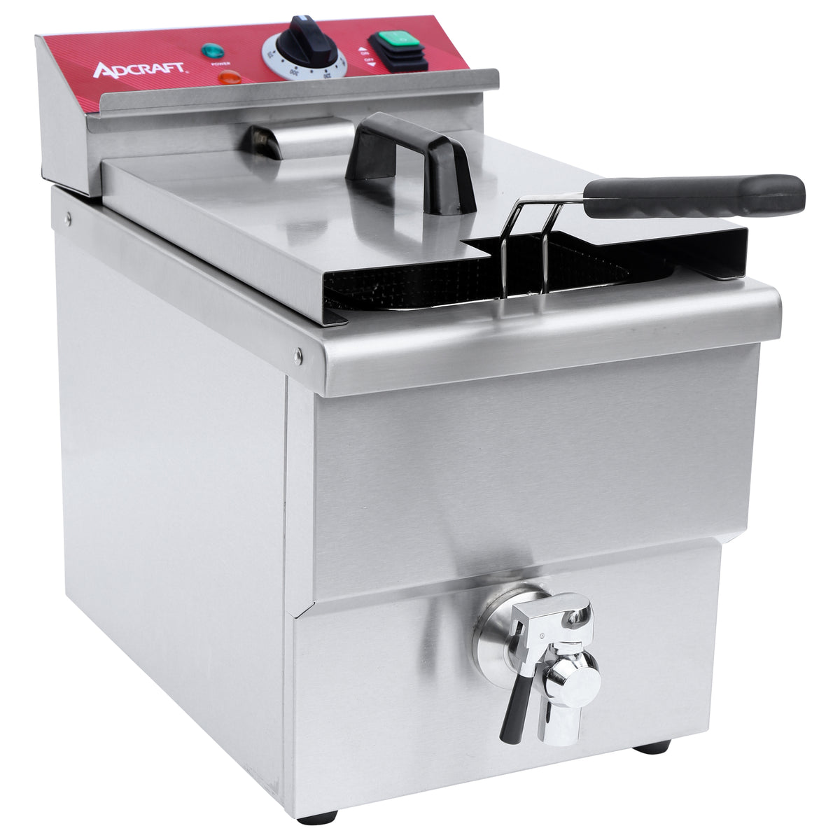 Adcraft DF12LS Countertop Electric Deep Fryer, Full Pot, 16 Ibs, 220-240v/60/1-ph, Stainless Steel