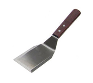 Adcraft KT-64 - 11" Hamburger Turner 4" x 3" Offset Blade Beveled Edge Wood Handle Stainless Steel
