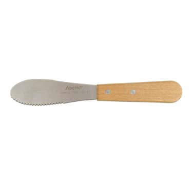 Adcraft WSS-4 Sandwich Spreader, 7" Length, Stainless Steel Blade, Wood Handle