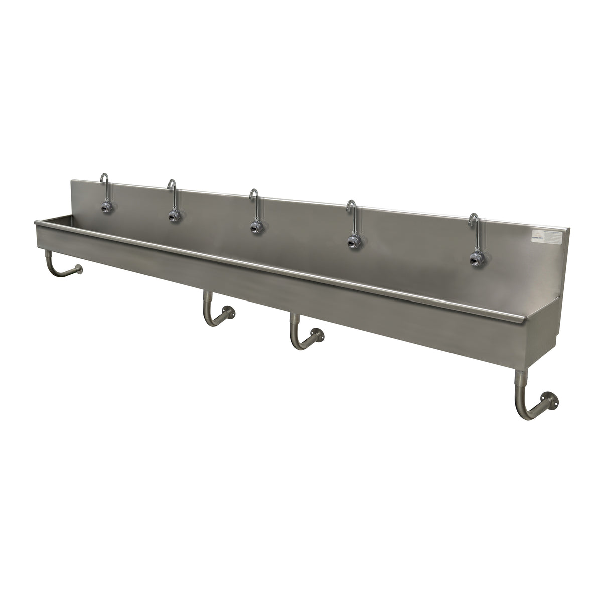 Advance Tabco 19-18-100EF 100" Wall Mounted Multi-Station Hand Sink with e-Faucet - 16 gauge