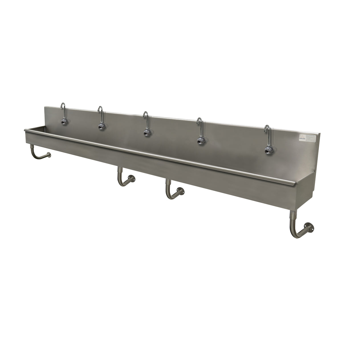 Advance Tabco 19-18-100EFADA 100" Wall Mounted Multi-Station Hand Sink with e-Faucet - 16 gauge