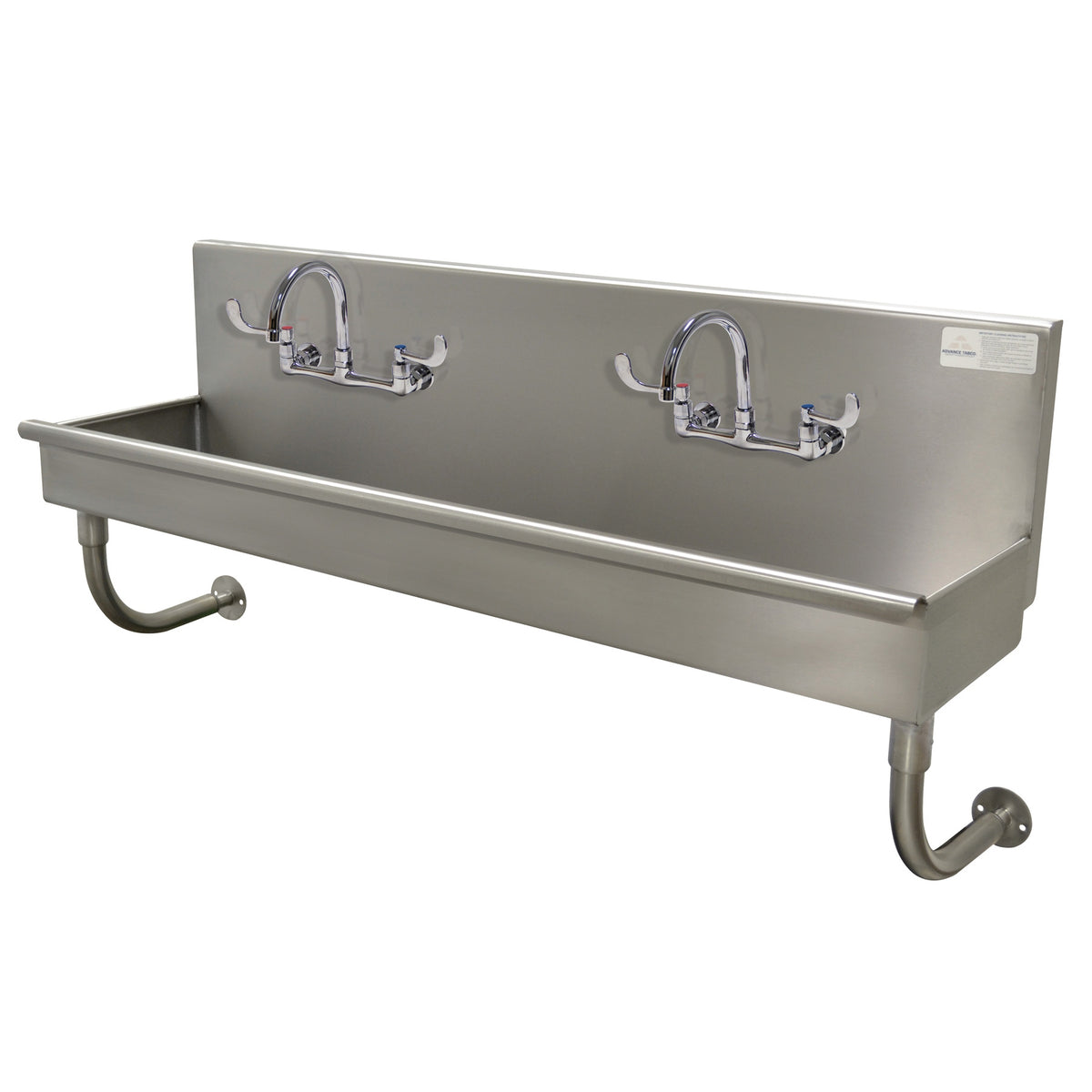 Advance Tabco 19-18-40-ADA-F 40" Wall Mounted Multi-Station Hand Sink with Wrist Faucet - 16 gauge
