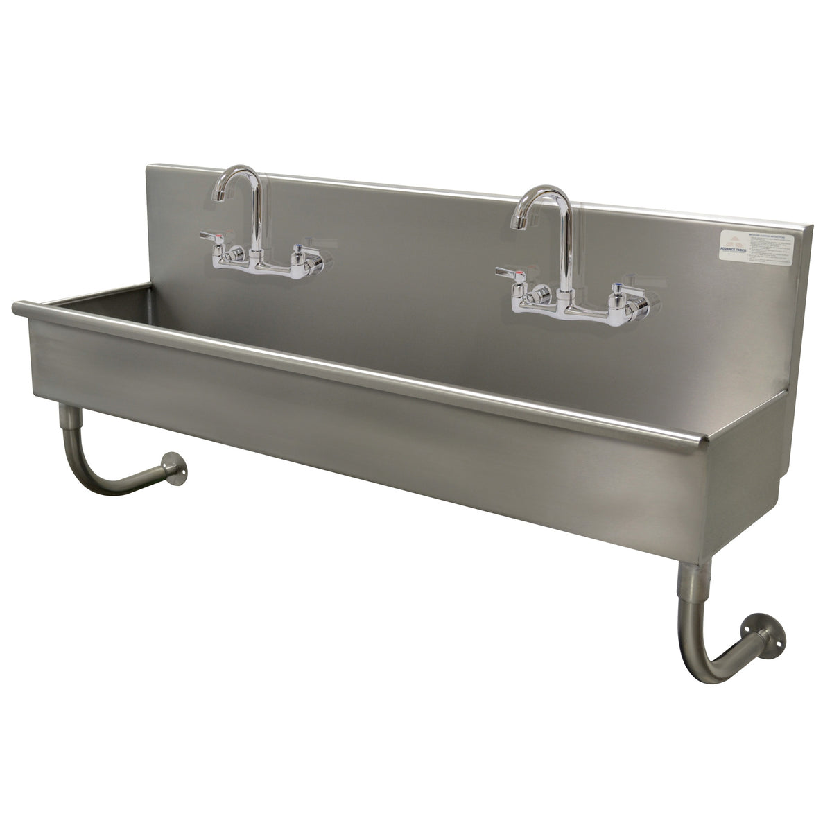Advance Tabco 19-18-40-F 40" Wall Mounted Multi-Station Hand Sink with Faucet - 16 gauge