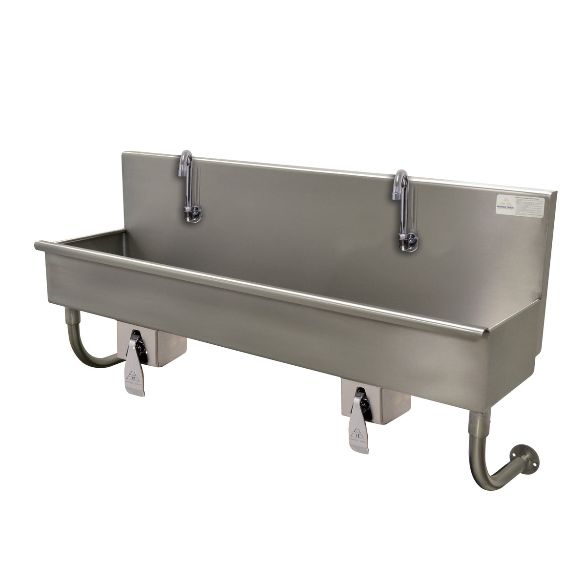 Advance Tabco 19-18-40KV 40" Wall Mounted Hand Sink without Faucet with Multiple Knee Valves