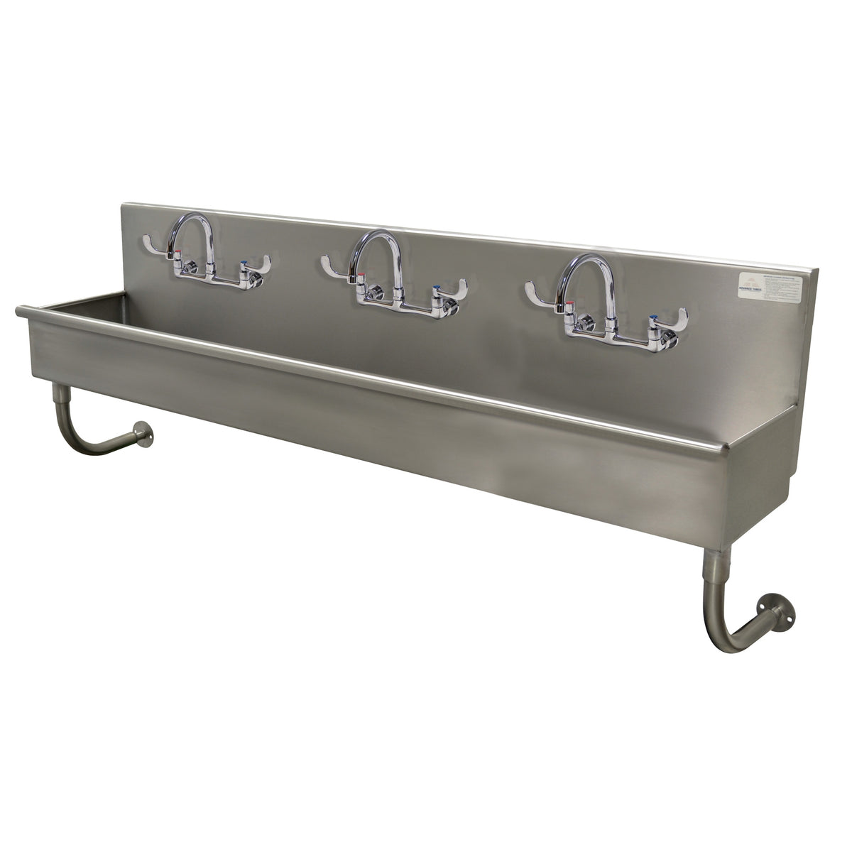 Advance Tabco 19-18-60-ADA-F 60" Wall Mounted Multi-Station Hand Sink with Wrist Faucet - 16 gauge