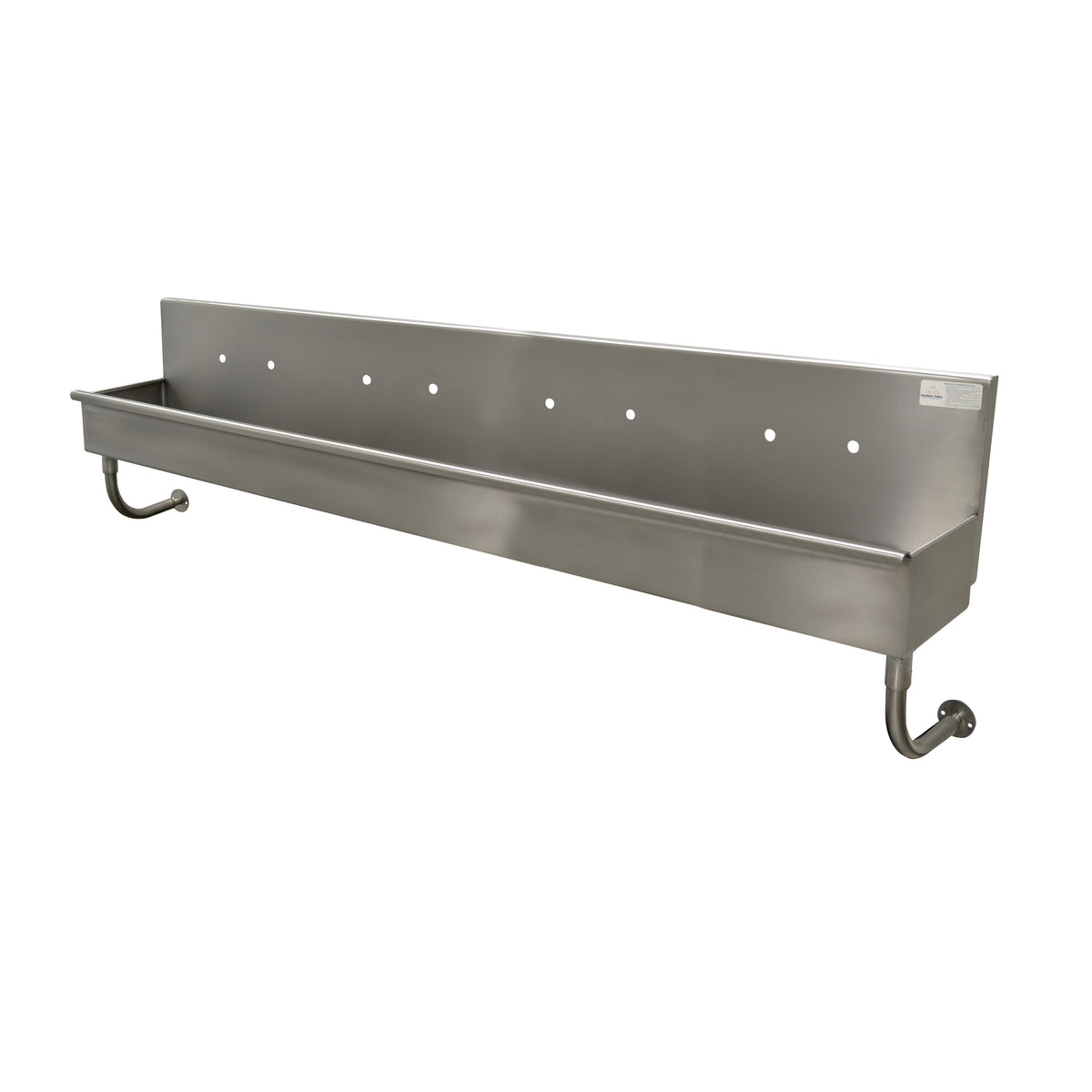 Advance Tabco 19-18-80-ADA 80" Wall Mounted Multi-Station Hand Sink without Faucet - 16 gauge