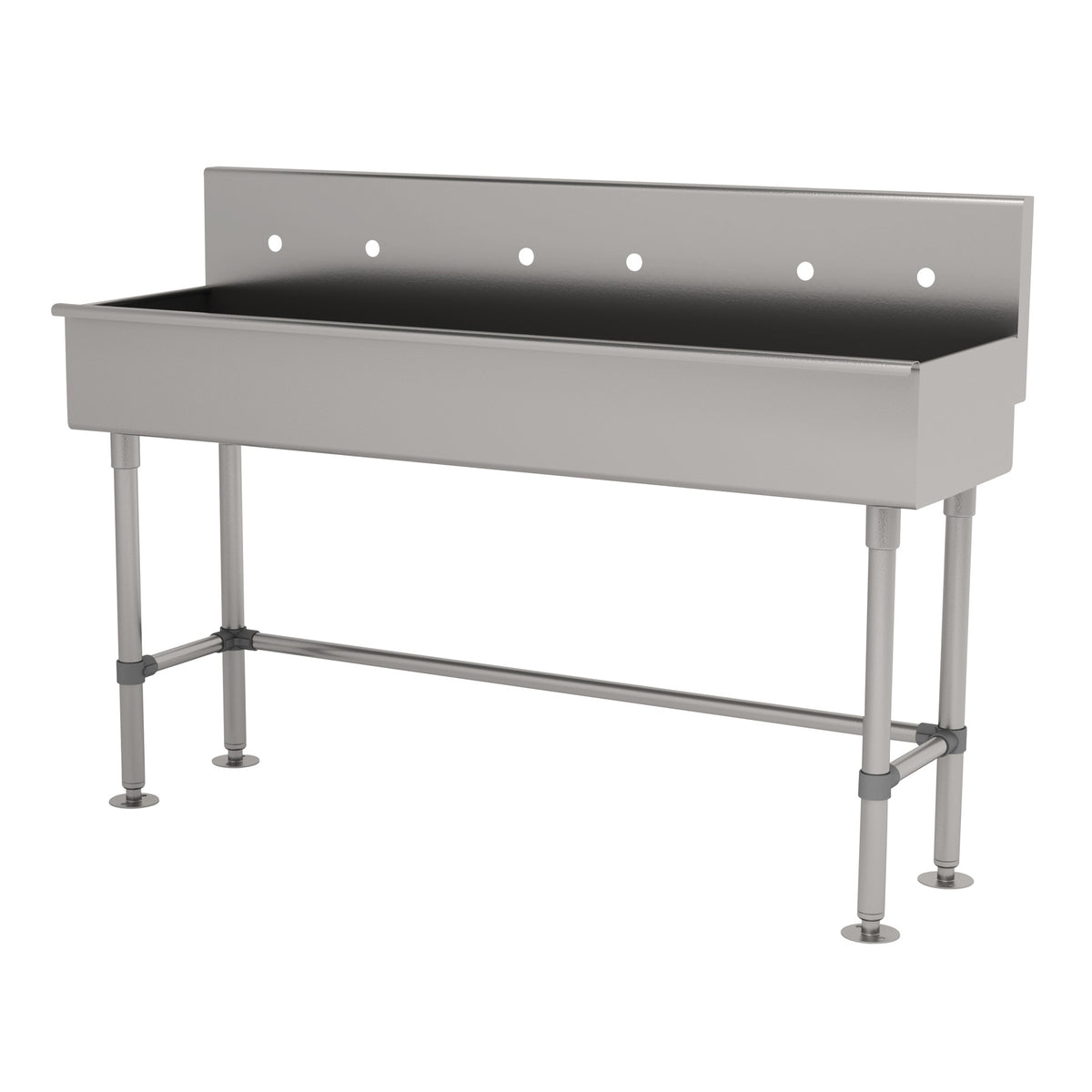 Advance Tabco 19-FM-60 60" Freestanding Multi-Station Hand Sink without Faucet - 16 gauge