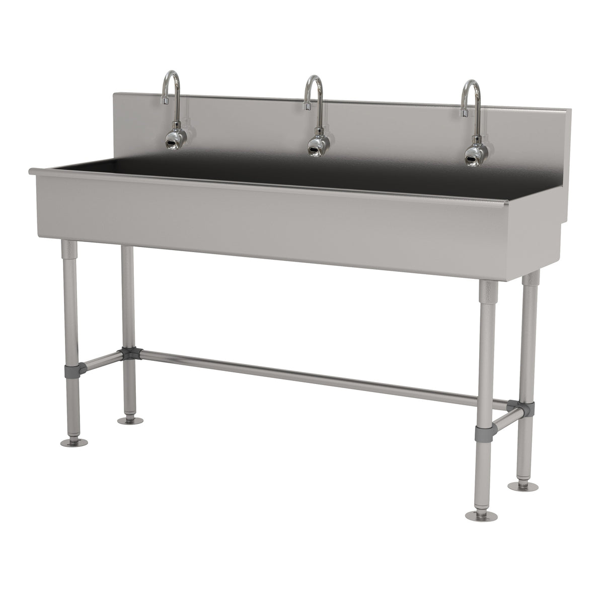 Advance Tabco 19-FM-60EF 60" Freestanding Multi-Station Hand Sink with e-Faucet - 16 gauge