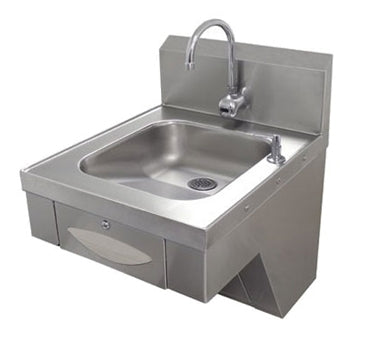 Advance Tabco 7-PS-41 20" Wall Mounted Hand Sink with e-Faucet, Soap & Towel Dispenser - 18 gauge