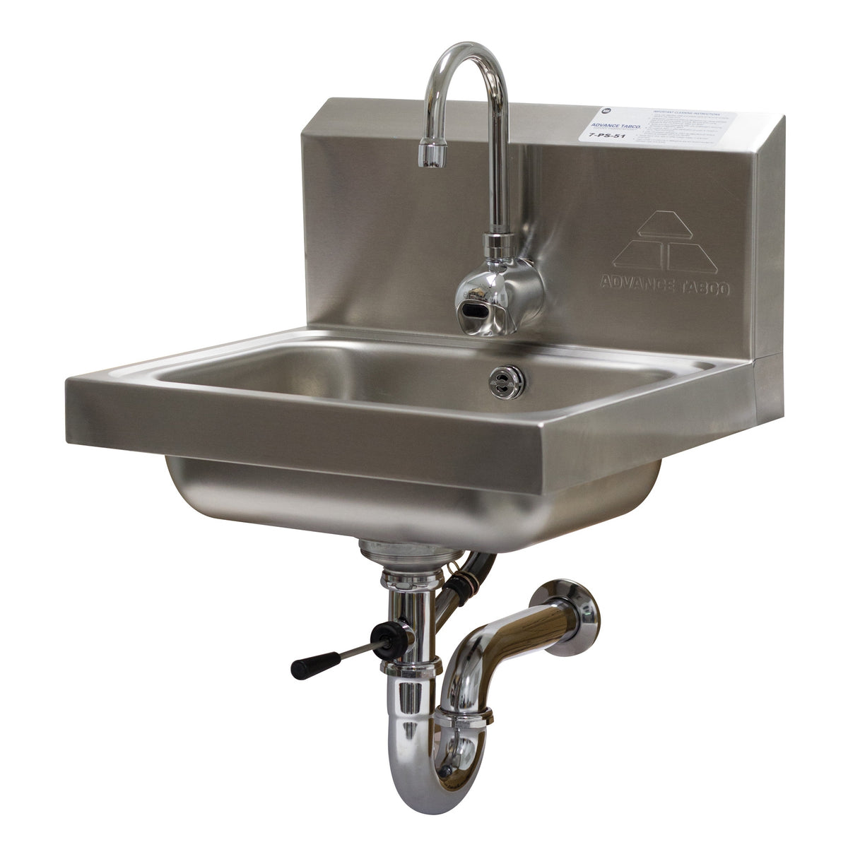 Advance Tabco 7-PS-51 17" Wall Mounted Hand Sink with e-Faucet - 20 gauge