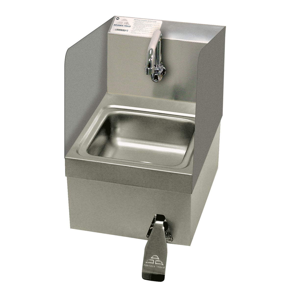 Advance Tabco 7-PS-58 12" Wall Mounted Hand Sink w/Hands Free Faucet & Single Knee Valve-20 gauge