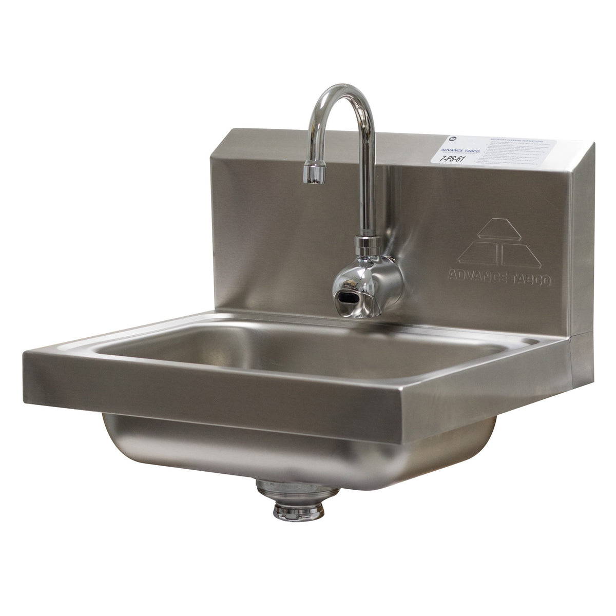Advance Tabco 7-PS-61 17" Wall Mounted Hand Sink with e-Faucet - 20 gauge