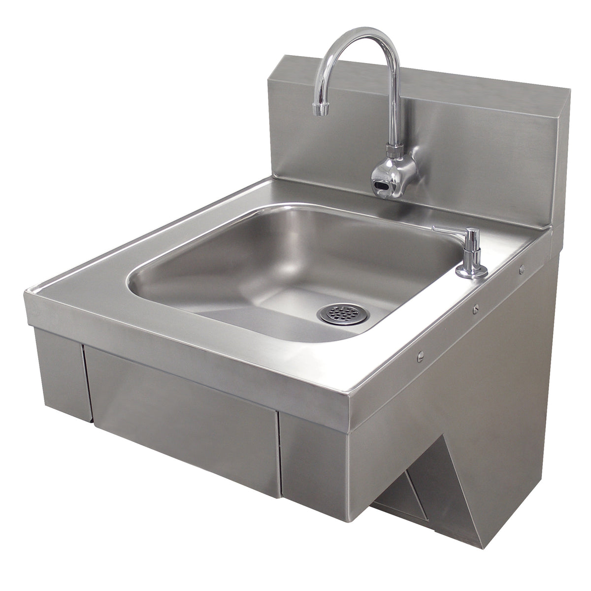 Advance Tabco 7-PS-77-E 20" Wall Mounted Hand Sink with e-Faucet & Soap Dispenser - 18 gauge