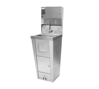 Advance Tabco 7-PS-99 17" Pedestal Mounted Hand Sink w/Hands Free Faucet,One Foot Valve & Dispensers