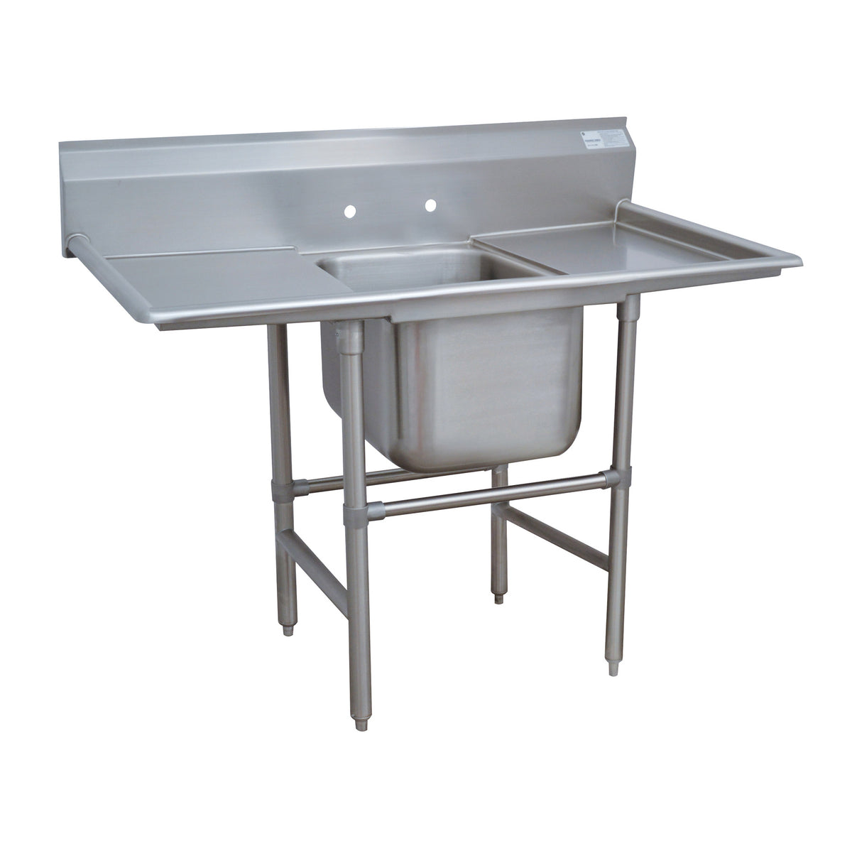 Advance Tabco 94-1-24-36RL 90" One Compartment Sink, 16"W x 20"L Bowl With 2 Drainboards