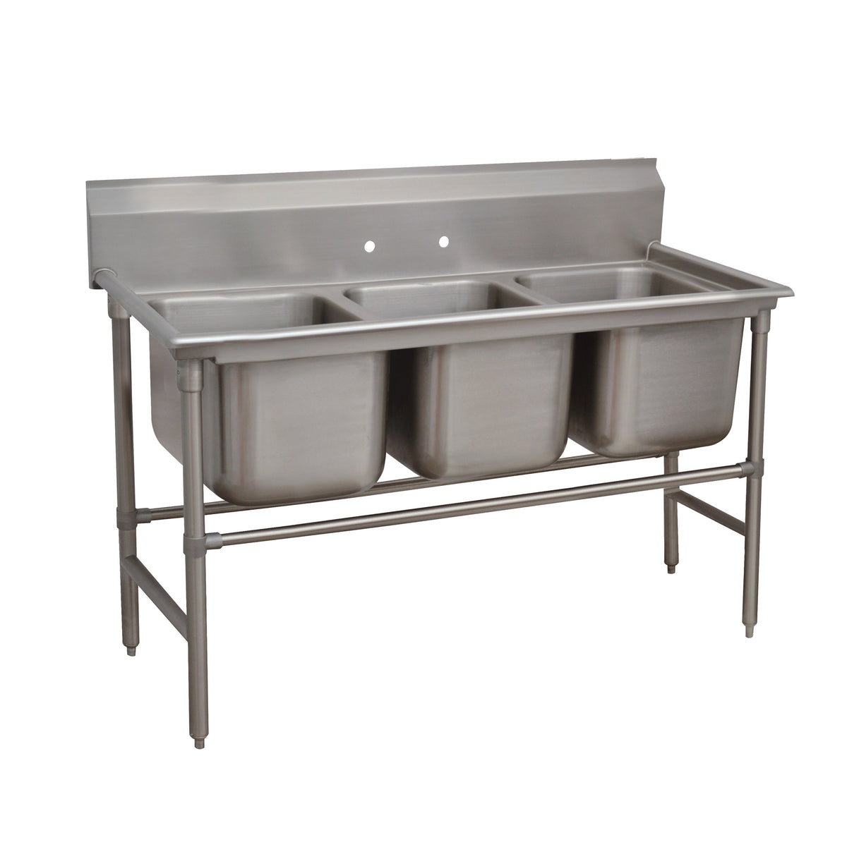 Advance Tabco 94-83-60 74" Three Compartment Sink, 20"W x 28"L Bowl Without Drainboard