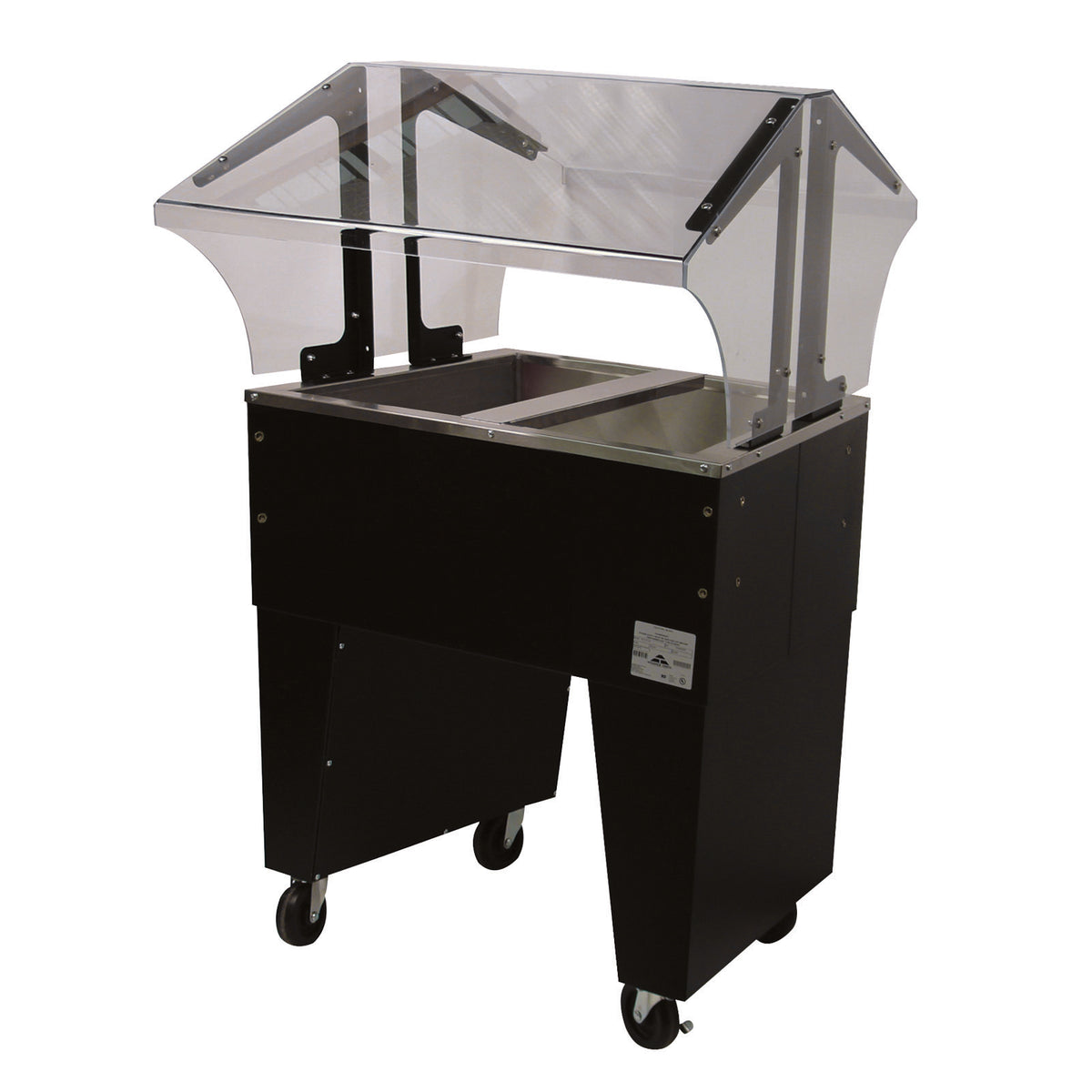 Advance Tabco B2-CPU-B 31" Ice Cooled Portable Food Buffet Table with Open Base, (2) Pan