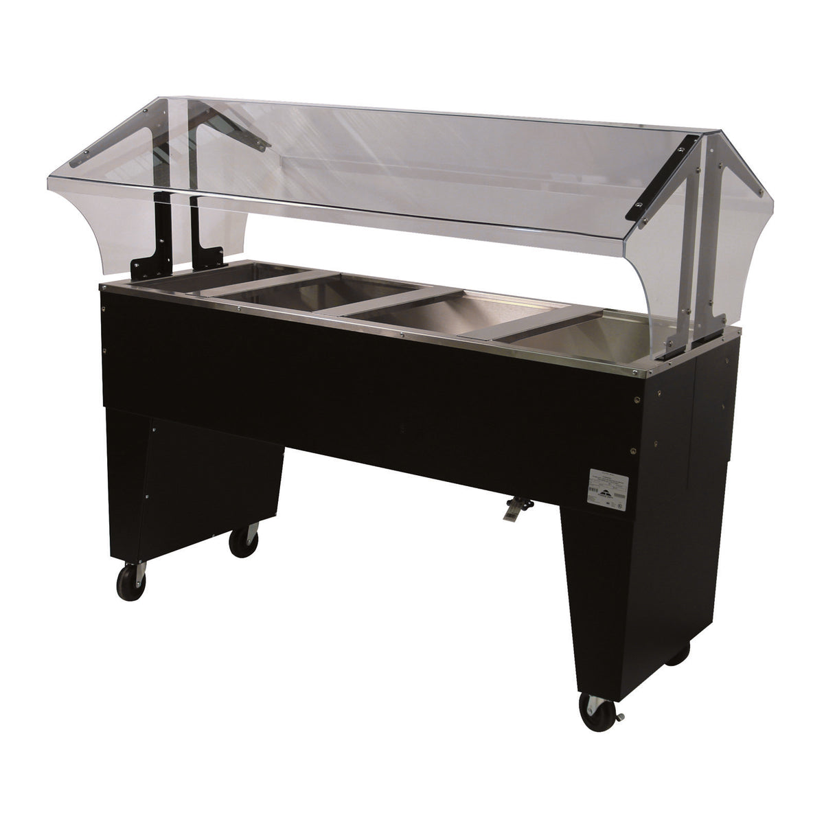 Advance Tabco B4-CPU-B 62" Ice Cooled Portable Food Buffet Table with Open Base, (4) Pan