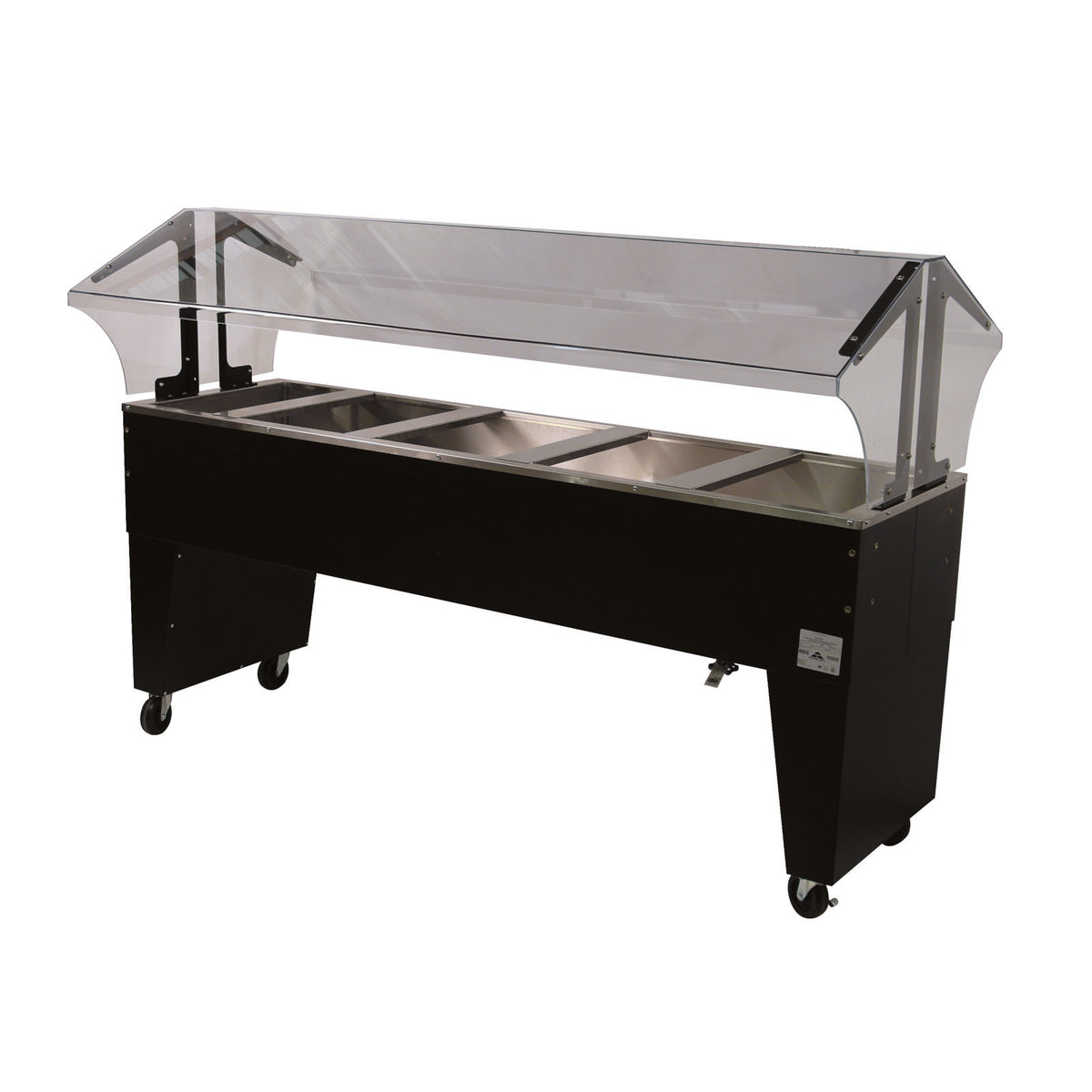 Advance Tabco B5-CPU-B 77" Ice Cooled Portable Food Buffet Table with Open Base, (5) Pan