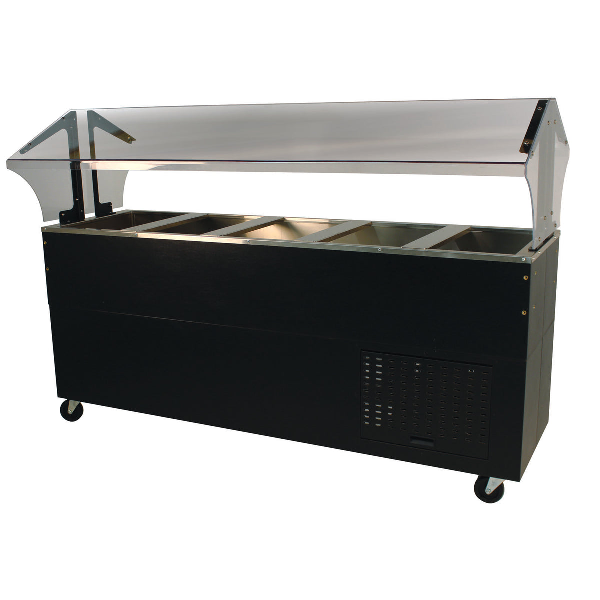 Advance Tabco BMACP5-B-SB 77" Mechanically Assisted Cold Pan Table w/ Enclosed Base, (5) Pan