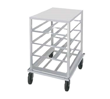 Advance Tabco CR10-72 Half Size Aluminum Mobile Can Rack with Aluminum Top, 72 Cans Size #10 Capacity