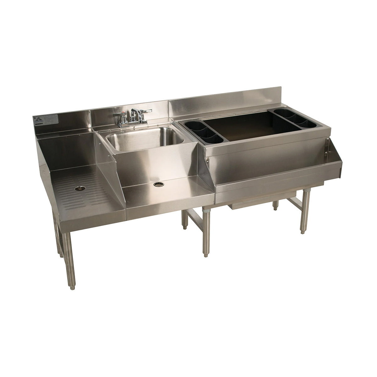 Advance Tabco CRU-60R 59" Blender Station Underbar Ice Bin/Cocktail Station, 98 lbs - Right