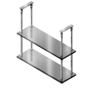 Advance Tabco DCM-18-60 Stainless Steel Ceiling Mounted Double Shelf - 60"L x 18"D