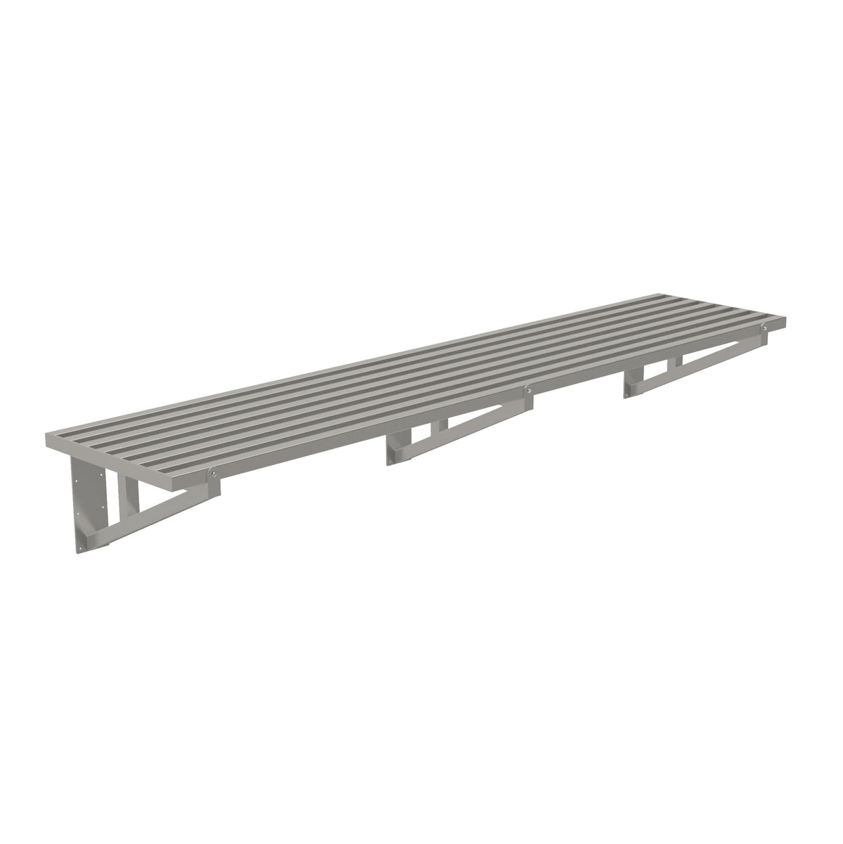 Advance Tabco DT21-8 Stainless Steel 18 Gauge Satin Slotted Wall Shelf - 96" x 21"
