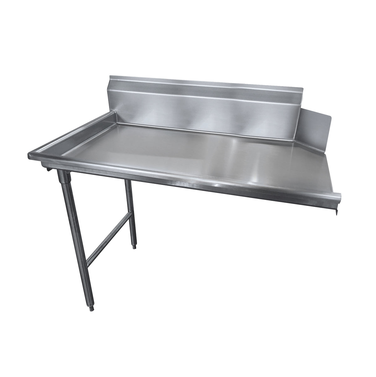 Advance Tabco DTC-S30-48L 47" Clean Straight Dishtable w/ Left Drainboard, 10.5" Backsplash